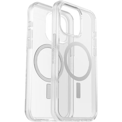 OtterBox Symmetry Plus Transparente iPhone 15 Pro Max MagSafe Funda Plástico rígido Carcasa Antigolpes - Transparente