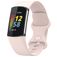 Mobigear Sport Dual Silikoni Fitbit Charge 5 Ranneke Tappikiinnitys - Sand Pink