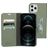 Mobiparts Classic Wallet iPhone 12 Pro Max Lompakkokotelo + Setelitasku - Stone Green