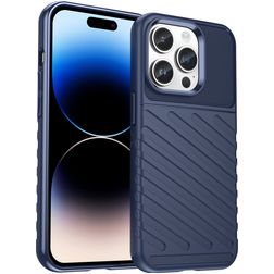 Mobigear Groove iPhone 15 Pro Max TPU flexible Carcasa - Azul