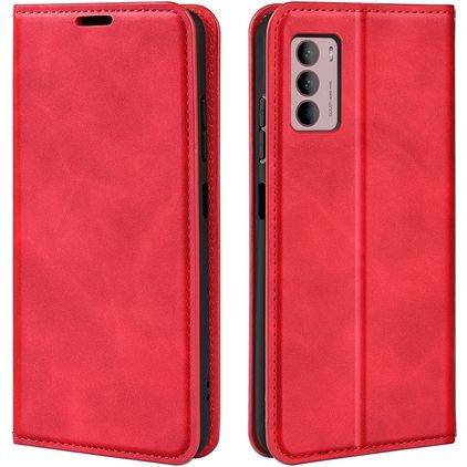 Mobigear Retro Slim Motorola Moto G42 Knížkové pouzdro Peněženka - Červená