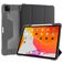 Mutural Tri-Fold Tough iPad Pro 12.9 Inch (2021) Wallet case + Stylus Holder - Black