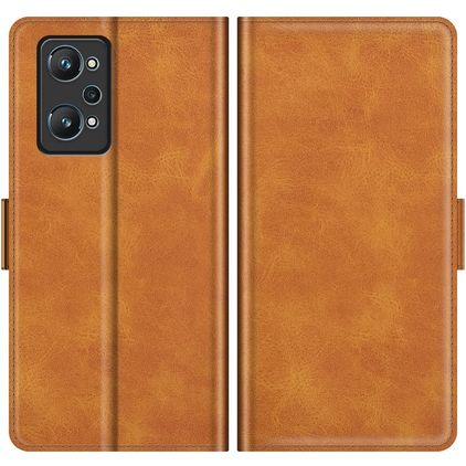 Mobigear Slim Magnet Realme GT2 Funda tipo libro Cartera - Coñac
