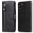 Mobigear Zipper Samsung Galaxy S23 Pungetui med Seddelrum - Sort