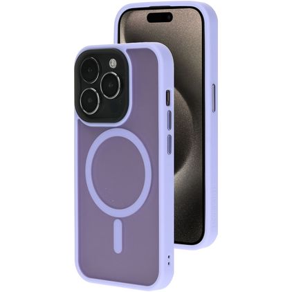 Mobiparts Hardcover iPhone 15 Pro MagSafe Hardcase Back cover - Satin Lila