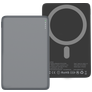 Valenta Ultra Slim Single USB-C Power Bank 5,000 mAh 15W - MagSafe Compatible - Grey
