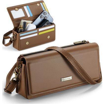 CaseMe ME30 Crossbody Mobilväska - Large - Brun