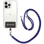 Mobigear Lanyard Universellt justerbart mobilband - Vit / Röd / Marinblå