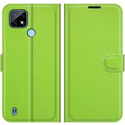 Mobigear Classic Realme C21 Cover a libro portafoglio - Verde