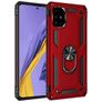 Mobigear Armor Ring Samsung Galaxy A51 Hårdt Bagsidecover Stødsikkert med ringholder - Rød