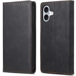 Mobigear Wallet iPhone 16 Plånboksfodral med sedelfack - Svart