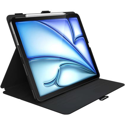 Speck Balance Folio iPad Air 13 polegadas (2024) Capa livro + Suporte para caneta stylus - Preto
