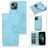 Mobigear Wallet iPhone 13 Mini Funda tipo libro 2 en 1 con carcasa extraíble Cartera - Azul bebé