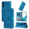 Mobigear Sunflower Samsung Galaxy S23 Wallet case - Blue