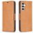 Mobigear Excellent Samsung Galaxy S24 FE Funda tipo libro Cartera - Coñac