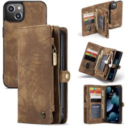 CaseMe 008 iPhone 13 Mini Case Detachable 2-in-1 Wallet Case Wallet - Brown