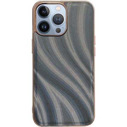 Mobigear Wavy iPhone 14 Pro Max Funda Plástico rígido Carcasa - Plateado