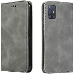 Mobigear Retro Slim Samsung Galaxy A71 Funda tipo libro Cartera - Gris