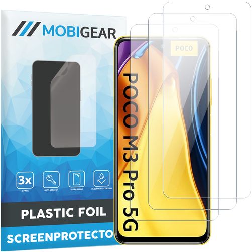 Mobigear POCO M3 Pro Screen Protector Film - Case Friendly (3-Pack)