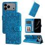 Mobigear Sunflower iPhone 18 Pro Max Funda tipo libro Cartera - Azul