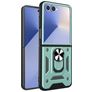 Mobigear Armor Ring Samsung Galaxy Z Flip 7 Plástico rígido Capa traseira Antichoque com anel - Verde