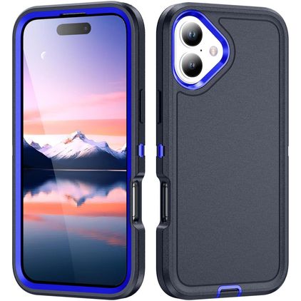 Mobigear Rugged iPhone 17 Funda Plástico rígido Carcasa Antigolpes - Azul oscuro