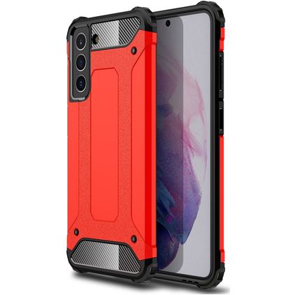 Mobigear Outdoor Samsung Galaxy S21 FE Hard Case Back cover Shockproof - Red