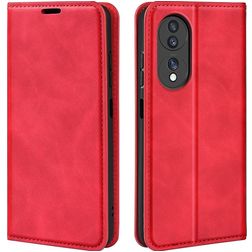 Mobigear Retro Slim HONOR 70 Pungetui med Seddelrum - Rød