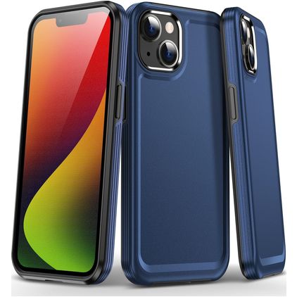 Mobigear Slim Armor iPhone 15 Plus Kova Suojakuori Iskunkestävä - Laivastonsininen