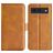 Mobigear Slim Magnet Google Pixel 8a Wallet case - Cognac