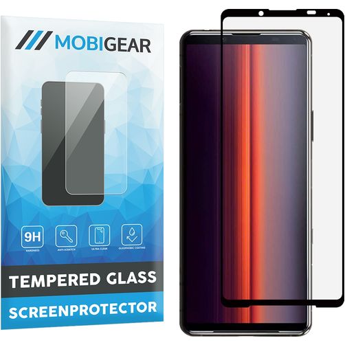 Mobigear Premium Sony Xperia 5 II Panssarilasi Näytönsuoja - Suojakuoren kanssa yhteensopiva - Musta