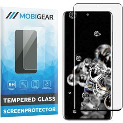 Mobigear Curved Samsung Galaxy S20 Ultra Vidro temperado Película de ecrã - Compatível com capas - Preto