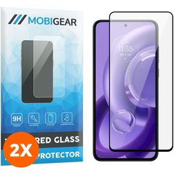 Mobigear Premium Motorola Edge 30 Neo Glas Skærmbeskytter - Case Friendly - Sort (2-pak)