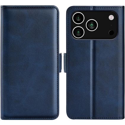Mobigear Slim Magnet iPhone 18 Pro Funda tipo libro Cartera - Azul oscuro