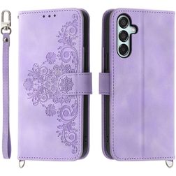Mobigear Clover Samsung Galaxy M15 Lompakkokotelo + Setelitasku - Violetti