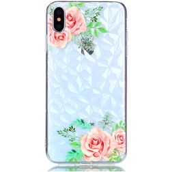 Mobigear Design iPhone XS Max TPU flexible Carcasa - Flowers