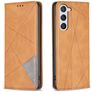 Mobigear Rhombus Slim Samsung Galaxy S24 Plånboksfodral - Konjak