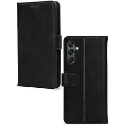 Mobilize Wallet Samsung Galaxy A24 Pele genuína Capa livro Carteira - Preto