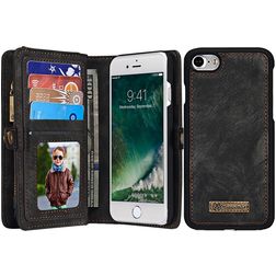 CaseMe 008 iPhone 7 Case Detachable 2-in-1 Wallet Case Wallet - Black