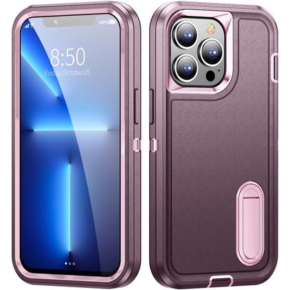 Mobigear Rugged Stand iPhone 14 Pro Hardcase Back cover Antiurto con supporto - Viola