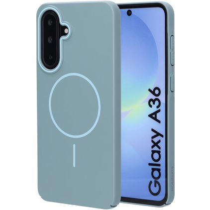 Mobiparts Slim Line Samsung Galaxy A36 MagSafe Kova Suojakuori - Sage Green