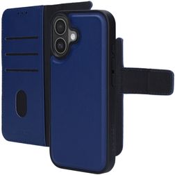 Mobiparts iPhone 17 Case Genuine Leather Detachable 2-in-1 Wallet Case Wallet - Blue