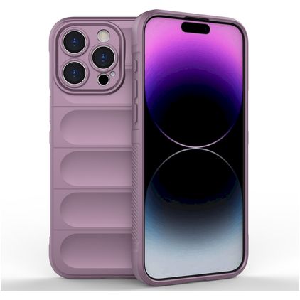 Mobigear Bumpy iPhone 15 Pro Max Fleksibel TPU Bagsidecover - Lilla