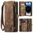 CaseMe 008 iPhone 14 Pro Case Detachable 2-in-1 Wallet Case Wallet - Brown