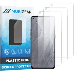 Mobigear Realme GT Película de ecrã em plástico - Compatível com capas (Pack de 3)