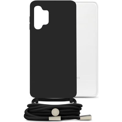 Mobilize Lanyard Gelly Samsung Galaxy A13 4G Flexibel TPU Skal med rem - Svart