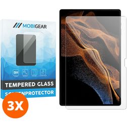 Mobigear Samsung Galaxy Tab S8 Ultra Vetro Protezione schermo - Compatibile con le cover (confezione da 3)