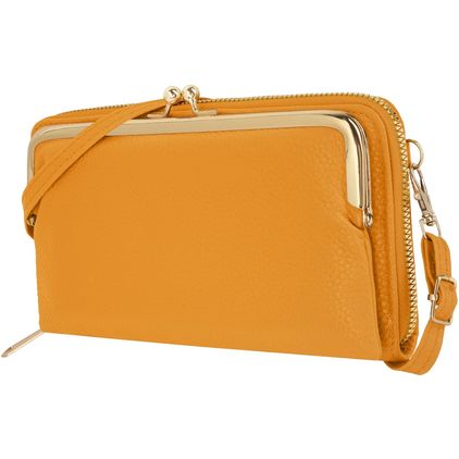Antonio Fonzo Crossbody Clutch Snap Mobiltaske - Large - Gul