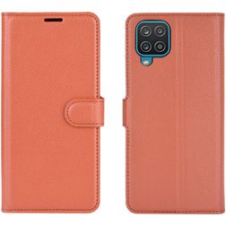 Mobigear Classic Samsung Galaxy A12 Capa livro Carteira - Conhaque