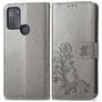 Mobigear Clover Motorola Moto G50 Cover a libro portafoglio - Grigio